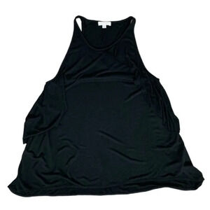 Aritzia Wilfred Tank Top Tiered Ruffle detail Sleeveless Rayon Black Size XS